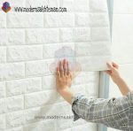 کاشى و سرامیک مدرن ساختمان خارجی فومی طرح آجر سفید کره ای کد 3D کد اندازه 70 * 77 قابل شستشو عایق رطوبت صدا حرارت و ضربه گیر - Image 2