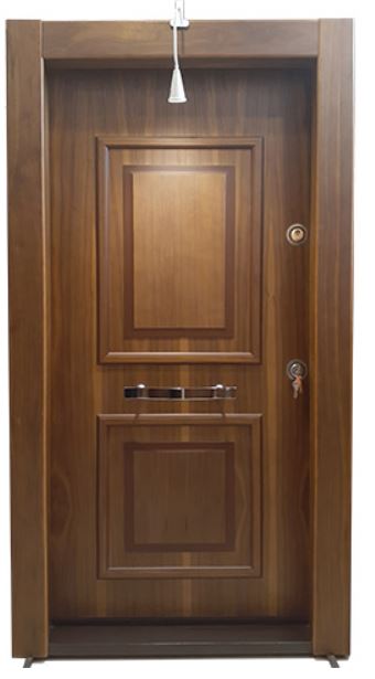 27992 درب ضد سرقت مدل A28 گردو با روکوب - Image 1