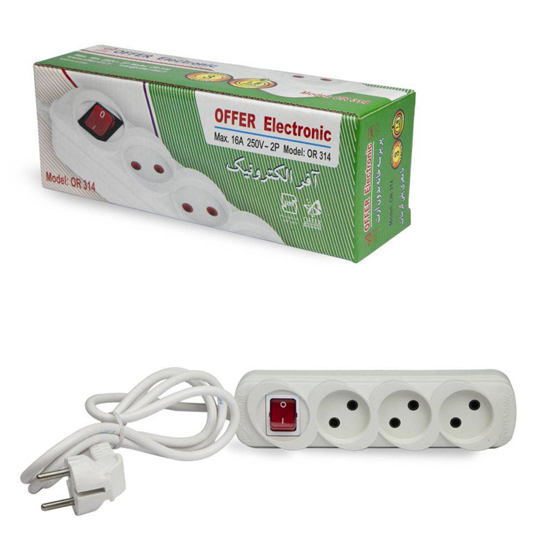 30953 ۳راهی بدون ارت ۱.۸ متر آفر الکترونیک - Image 1