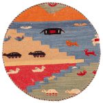 کوسن گلیم گبه دستباف قشقایی کد 156146 - Image 3
