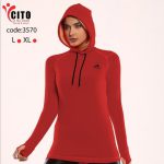 بلوز ورزشی زنانه فینگردار کلاه دار طرح adidas - Image 3