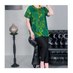 تیشرت قواره دار مدل حلما تمام نخ همراه با طرحبندی میکس سایز 50 - Image 3