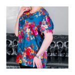 تیشرت نخی قواره دار مدل بابونه همراه با رنگبندی تک سایز 40-50 - Image 2