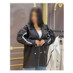 کت اسپرت فری سایز از جنس داکرون در دو رنگ سفید و مشکی - Image 2