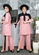 تونیک شلوار کراواتی آستین پاپیون - Image 3