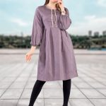 تونیک بلند مدل ویولت جنس پارچه پرنسس تنسل دارای رنگبندی فری سایز مناسب سایز 38-44 - Image 3