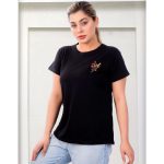 تیشرت طرح گلدوزی دسته گل از جنس سوپر پنبه سایز ۳۸ تا ۴۶ - Image 2