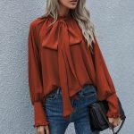 بلوز آستین بلند زنانه جنس شیفون مدروز - Image 3