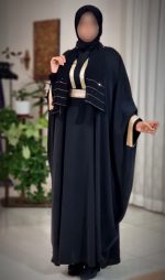 عبای مجلسی زنانه از جنس کرپ الیزه مدل عروس - Image 3