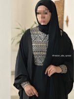 مانتو عبایی لاکچری از جنس کرپ اليزه لخت - Image 3