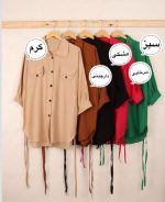 مانتو بابوس شیلا فری سایز دارای رنگ بندی - Image 3