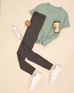 شلوار لگ جذب کبریتی هلن تک رنگ فری سایز - Image 3