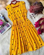 سارافون از جنس نخ پنبه فری سایز تا سایز 44 دارای رنگ بندی - Image 3