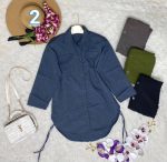 شومیز بغل گره ای از جنس مکانیک فری سایز تا سایز 48 دارای رنگبندی - Image 2