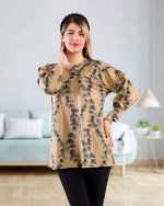 تونیک ماهلین از جنس کریشه دیجیتال فری سایز دارای طرح های متنوع - Image 3