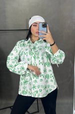 مانتو طرح دار لاماری فری سایز تا 46 در 6 رنگ - Image 2