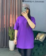 تیشرت لانگ پارچه پنبه ترک  قد80 - Image 3