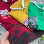 تیشرت تک یقه دار دارای رنگ بندی مناسب سایز ۵۰ تا۶۵ - Image 2