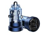 شارژر فندکی یو اس بی 15.5 وات رسی Recci 15.5W Dual Ports Car Charger Transparent Design RCC-N16 - Image 2