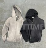 سویشرت کتان مردانه کلاه دار و جیب دار با پارچه شسته شده - Image 2