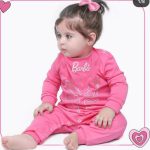 سرهمی و دستمال گردن مناسب صفر تا 12 ماه طرح باربی - Image 2