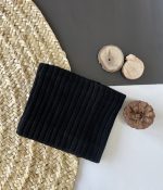شال گردنی رینگی کرکدار مشکی - Image 2