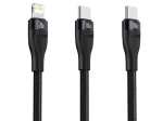 کابل دو سر Type C به Type C و لایتنینگ فست شارژ Baseus 100W Fast charging Data Cable CA1T2-F01 - Image 2