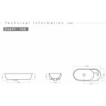 روشویی روکابینتی گلسار مدل کلین درجه 1 ، 2 ابعاد 14*24*55 عمق 10.5 سانتی متر