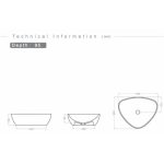 روشویی روکابینتی گلسار مدل رومنس درجه 1 ، 2 ابعاد 13*36.5*44.5 و عمق 9.5 سانتی متر