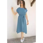 لباس زنانه آستین کوتاه تابستانی  راحتی کمربند کش دار در 6 رنگ  Armonika 2022