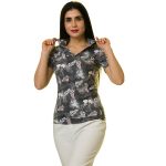 تی شرت زنانه آستین کوتاه یقه چوگان مد برای زنان در فضای باز محصول ترکیه