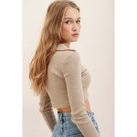 بلوز یقه چوگان مدل جدید زنانه S-M-L-XL محصول ترکیه - Image 2