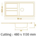سینک ظرفشویی گرانیکو پلاس مدل G 970 توکار