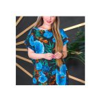 تیشرت کیمونه مدل ساتین از جنس نخ همراه با طرحبندی میکس فری سایز - Image 2