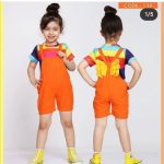 ست دخترانه و پسرانه دوتیکه سرهمی تیشرت بالدار - Image 2