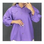 شومیز استین چین دار از جنس داکرون مناسب سایز 36 تا 44 همراه با رنگبندی - Image 2