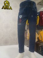 شلوار لی پسرانه کمرکش دمپا ساده