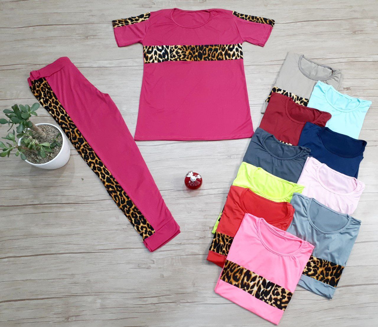 827868_1 تیشرت شلواررنگی پلنگی قواره دار - Image 1