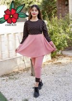 تونیک شلوار بالاخالدار طرح دامنی