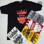 تیشرت مردانه طرح   KING جنس پنبه