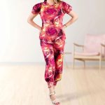 ست دو تیکه مدل بوژان جنس پارچه گیاهی ویسکوز دارای رنگبندی فری سایز مناسب سایز 38-44