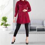 تونیک کریشه مدل سیمونه دارای رنگبندی فری سایز مناسب سایز 38-44
