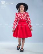 شومیز دامن سرهمی بابونه در 4رنگ صورتی ،گلبهی،زرد،قرمز مناسب سایز 45/50/55/60