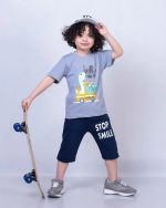 تیشرت شلوارک طرح دایناسور - Image 2