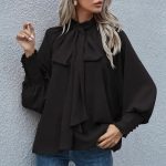 بلوز آستین بلند زنانه جنس شیفون مدروز - Image 2