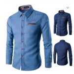 پیراهن مردانه آستین بلند تک رنگ سایز M-3XL
