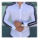 پیراهن رسمی مردانه آستین بلند جنس کتان سایز متوسط