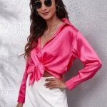 بلوز و پیراهن زنانه  رنگ بندی موجود در تصویر جنس ابریشمی سایز بندی - Image 2