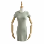تی شرت زنانه یقه و آستین کوتاه رنگ بندی موجود در تصویر 90 درصد پنبه - Image 2