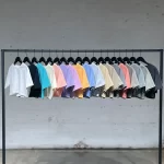 وینتیج و تی شرت 220 گرمی 100% پنبه زنانه ساده برش خورده - Image 2